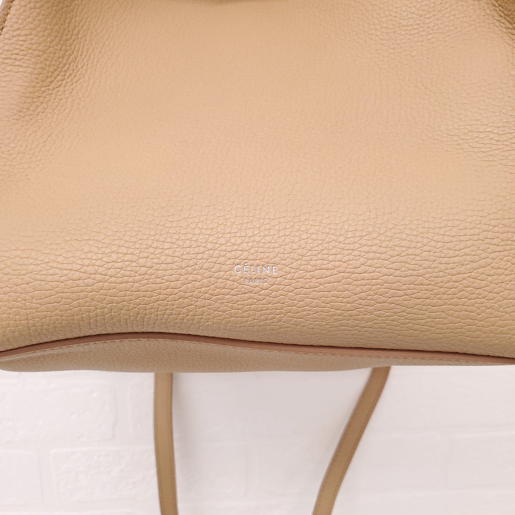 CELINE BEIGE LEATHER SMALL BIG CROSSBODY BAG