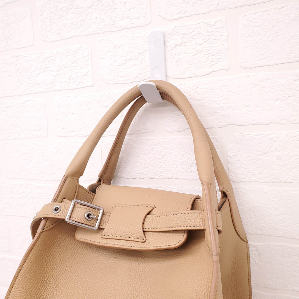 CELINE BEIGE LEATHER SMALL BIG CROSSBODY BAG