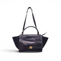 CELINE BLACK PATENT TRAPEZE BAG