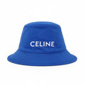 CELINE BLUE WOOL LOGO HAT- SIZE M