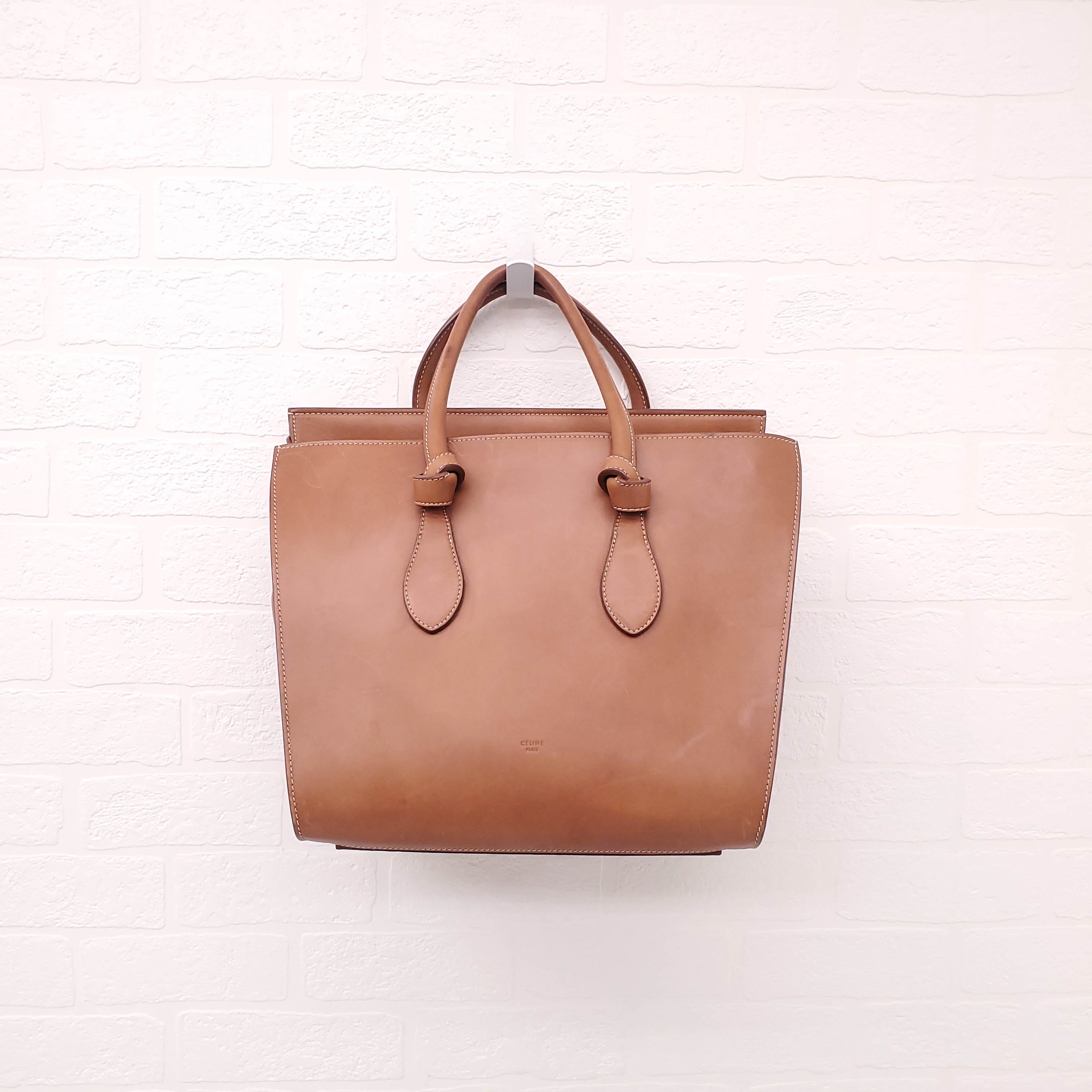 CELINE TAN KNOT TOTE