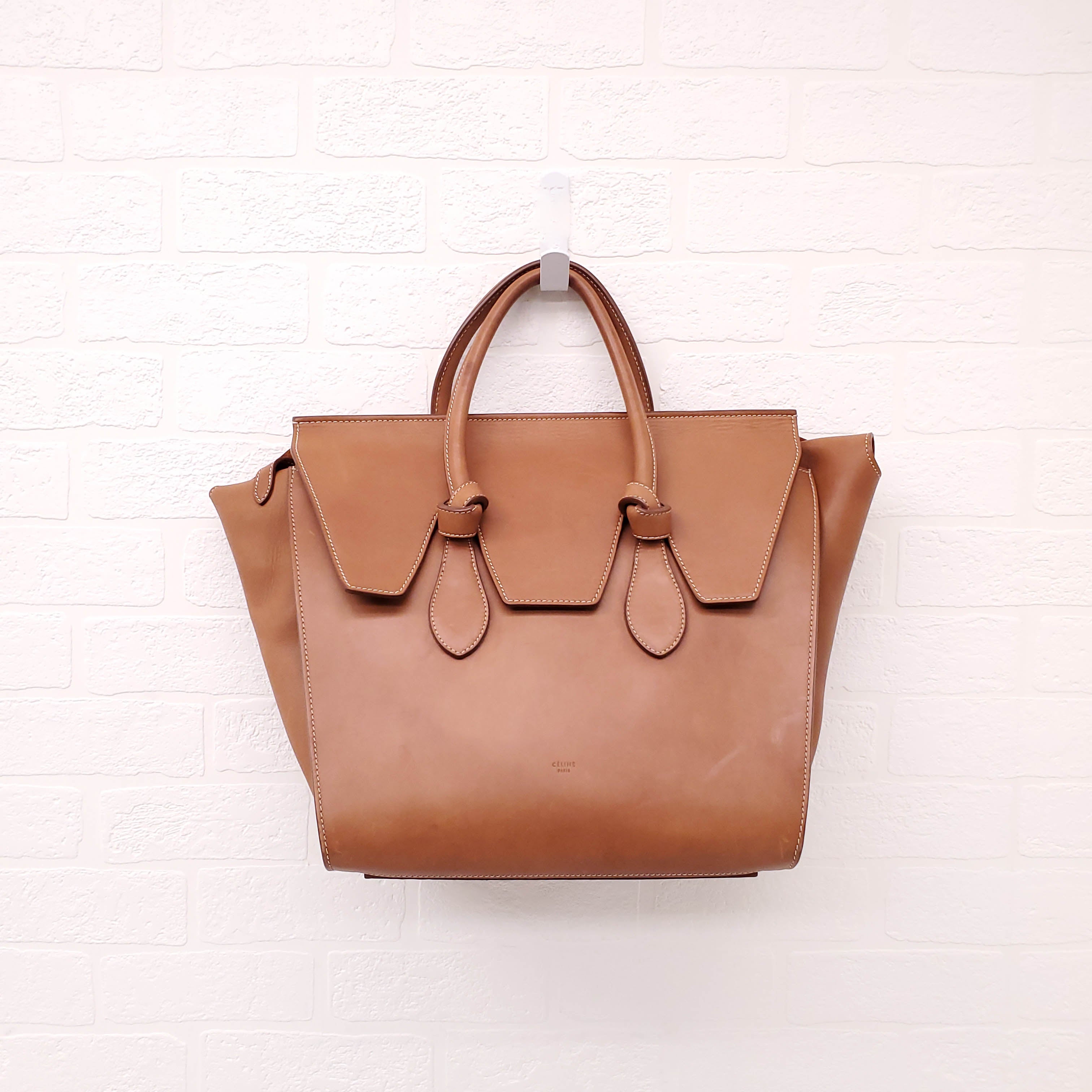 CELINE TAN KNOT TOTE