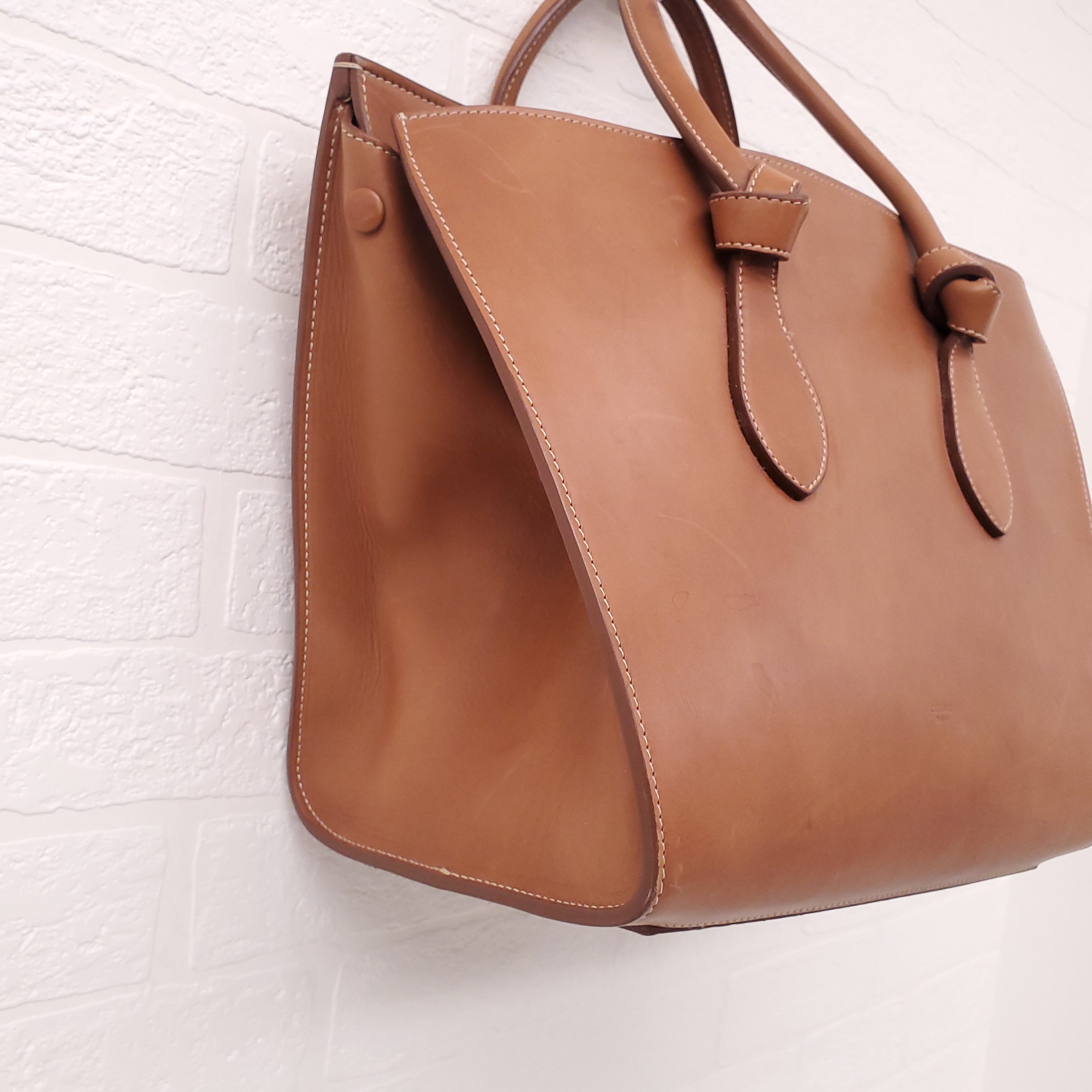 CELINE TAN KNOT TOTE