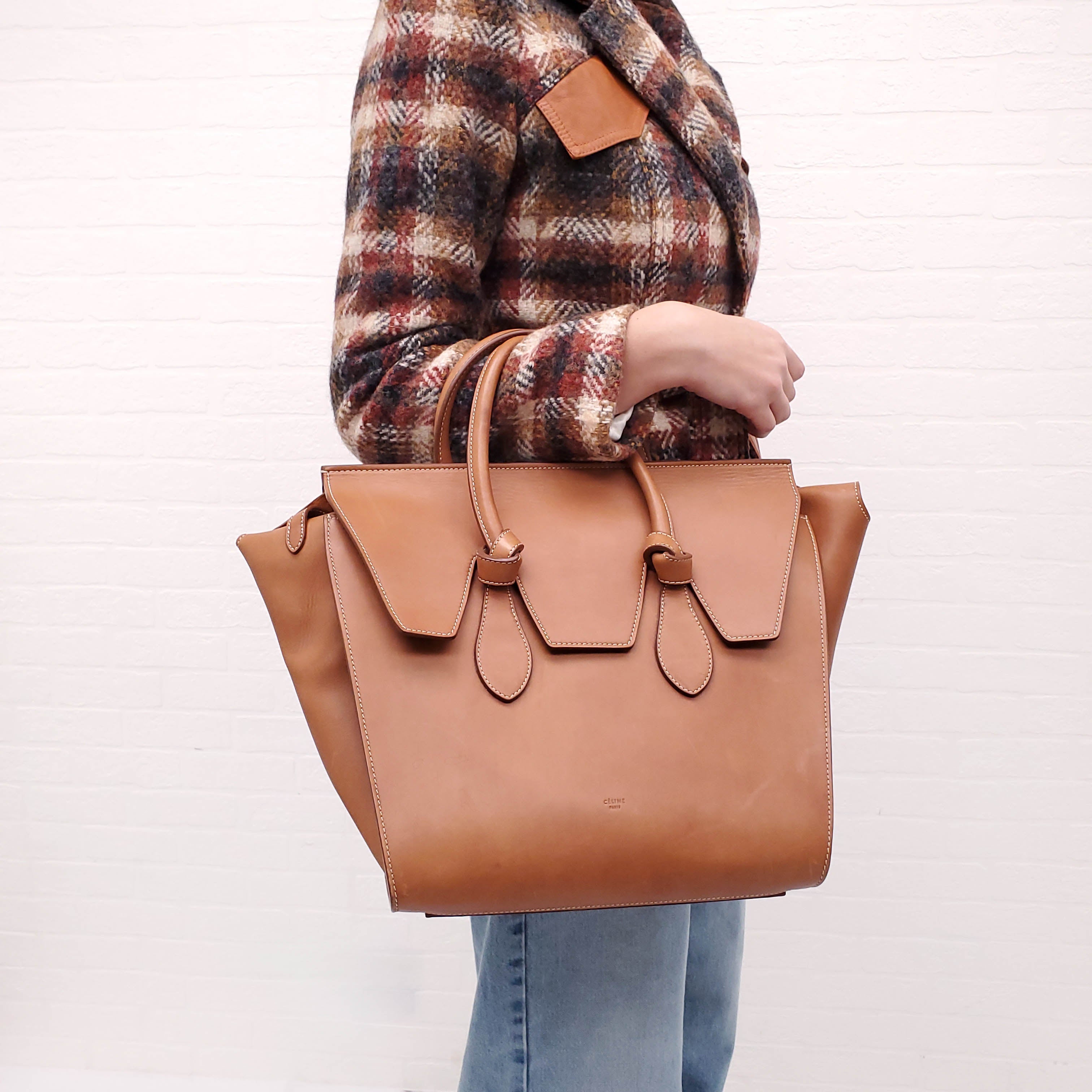 CELINE TAN KNOT TOTE