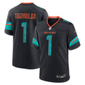 Miami Dolphins Tua Tagovailoa Pitch Blue 2025 Rivalries Collection Game Jersey