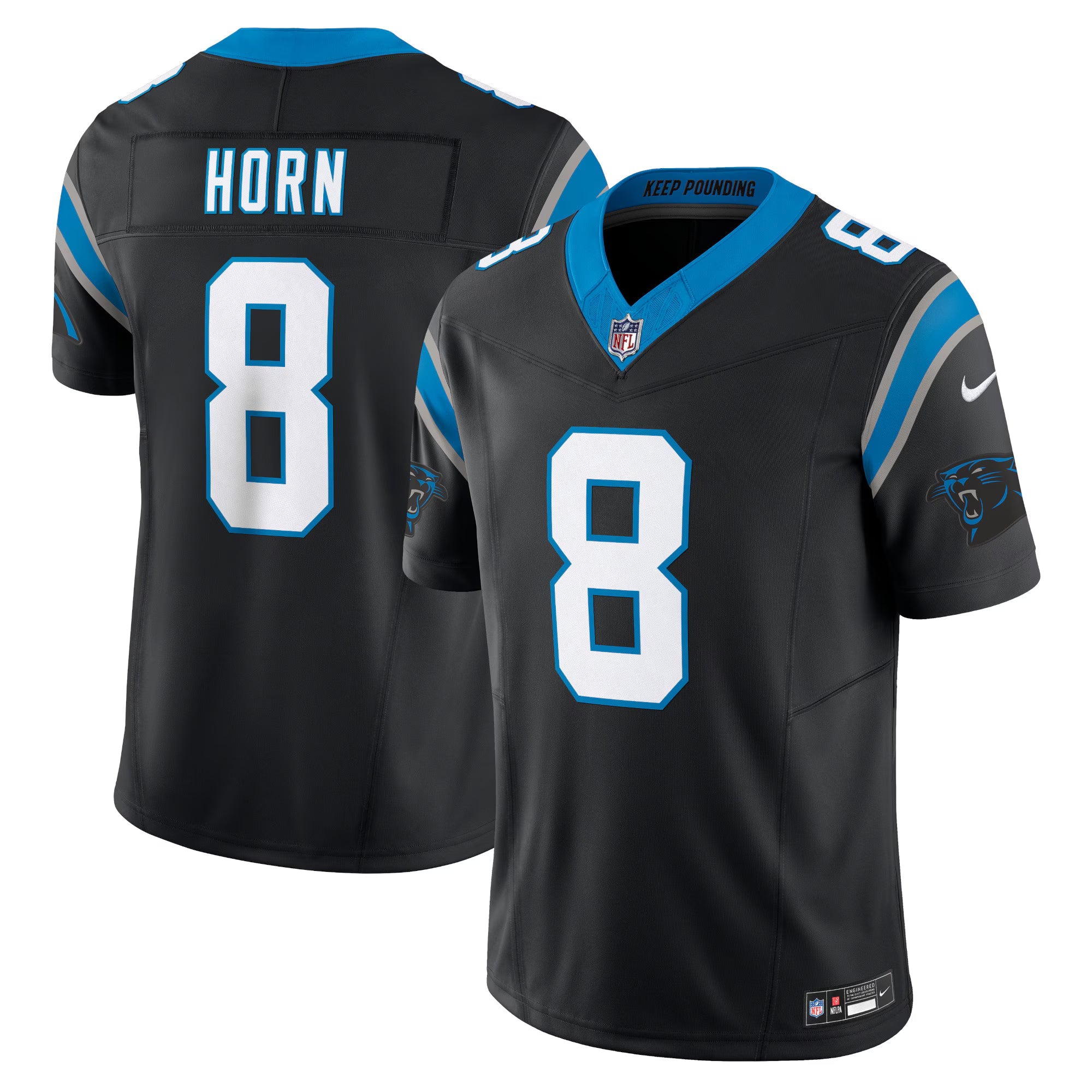 Carolina Panthers Jaycee Horn Black Vapor F.U.S.E. Limited Jersey