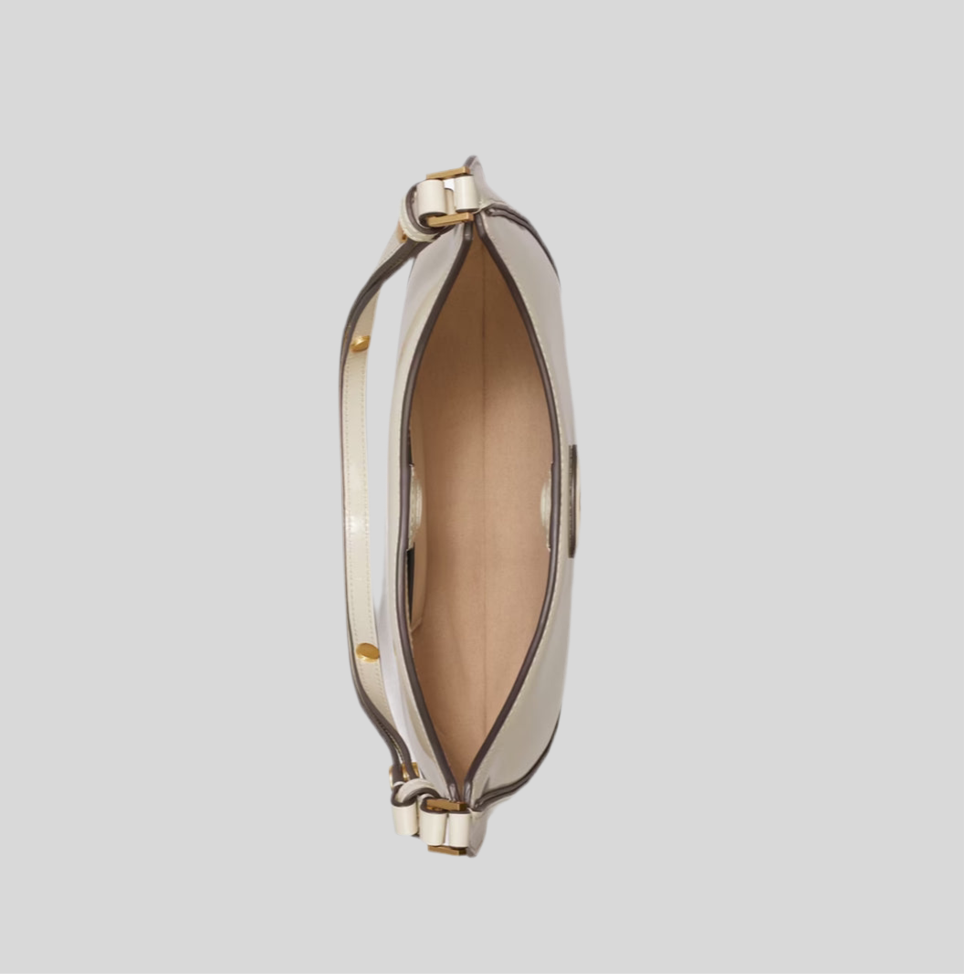 NWT Tory Burch Medium Robinson Spazzolato Convertible Crescent Bag With Original Dust Bag