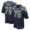 Seattle Seahawks Grey Zabel College Navy 2025 NFL Draft First Round Pick Game Jersey