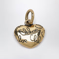 Chloe Alphabet Heart Logo Charm In Brass, Gold Women