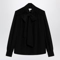 Chloe Black Silk Blouse With Lavalliã¨Re Women