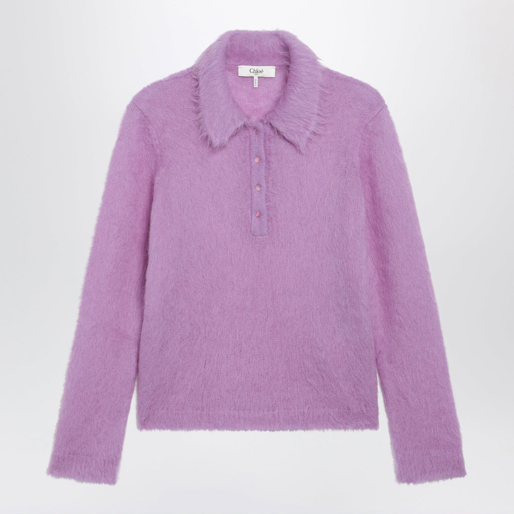 Chloe Lavender Alpaca-Blend Cardigan Women