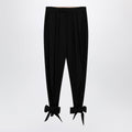 Chloe Black Pleated Fluid Crãªpe De Chine Trousers Women