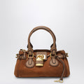 Chloe Paddington Suede Calf Leather Bag In Vintage Brown Women