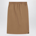Chloe Beige Midi Pencil Skirt Women