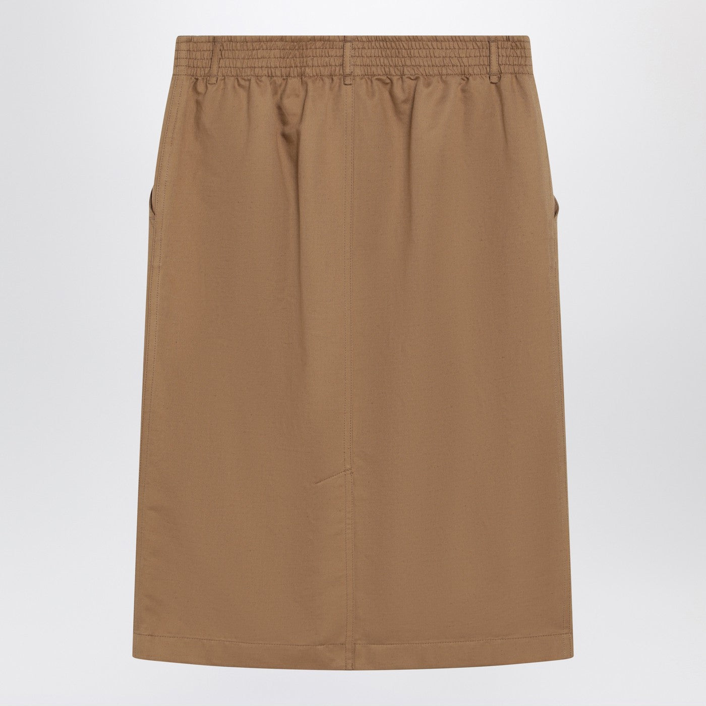 Chloe Beige Midi Pencil Skirt Women