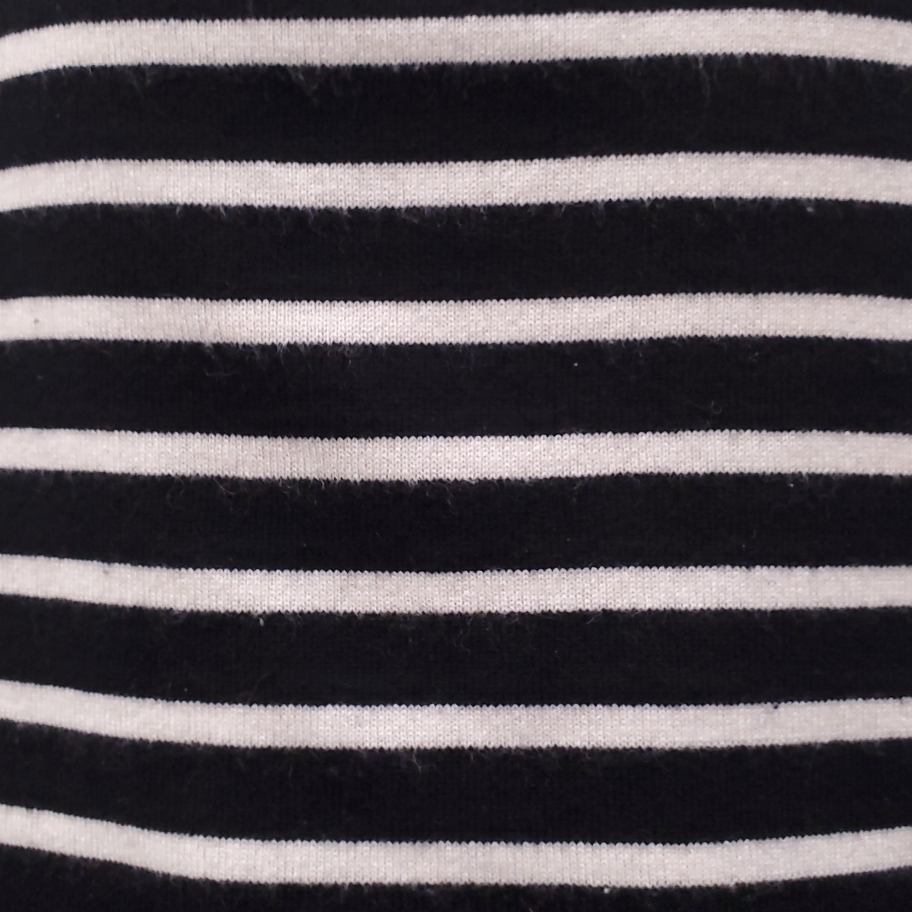 CHANEL BLACK AND WHITE STRIPED LOGO SCARF