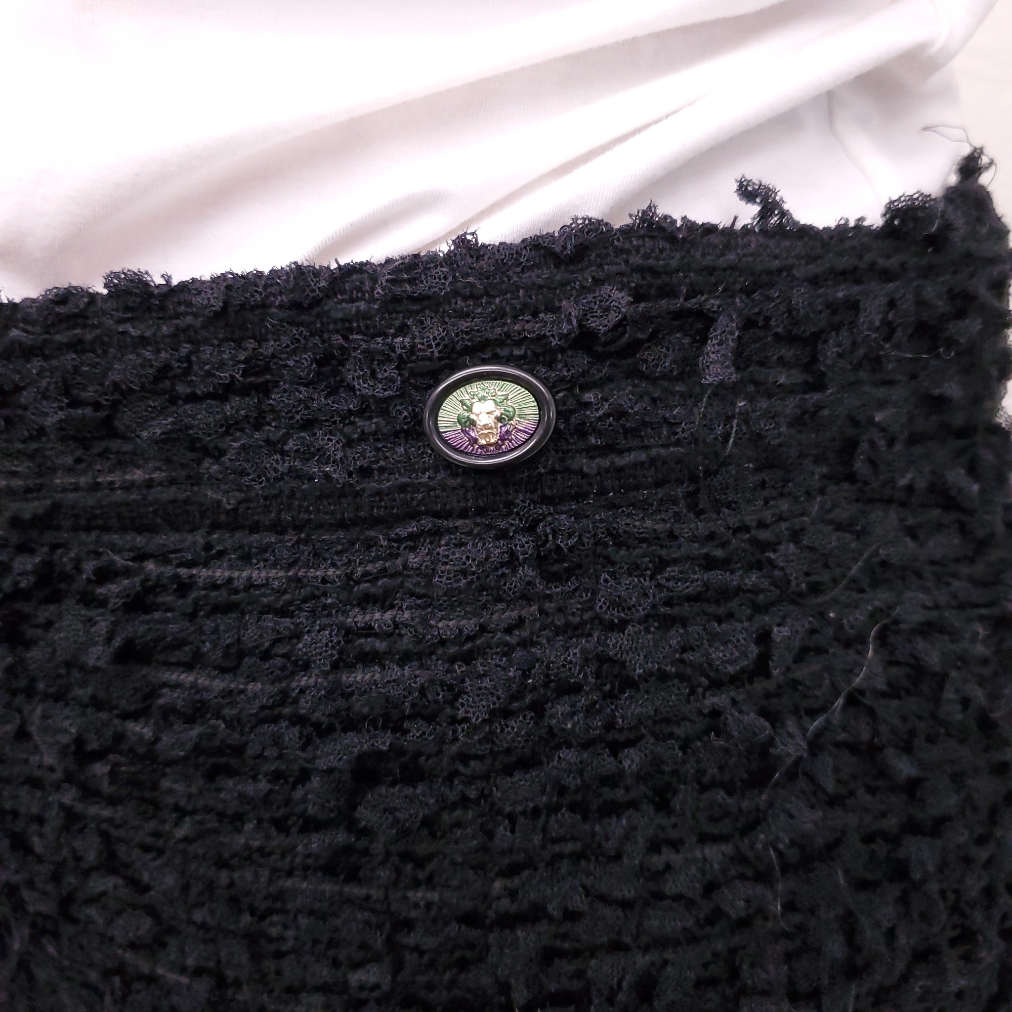 CHANEL BLACK BOUCLE CULOTTE SHORTS - SIZE 42