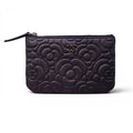 CHANEL BLACK CAMÉLIA KEY POUCH