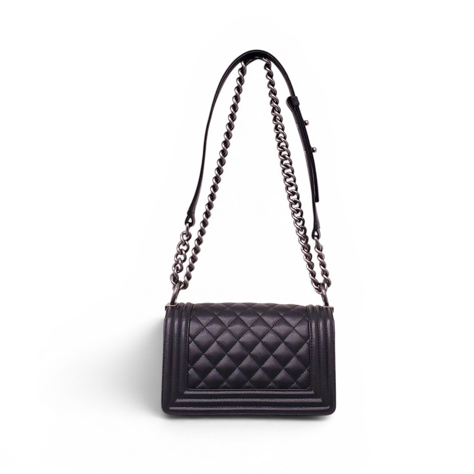 CHANEL BLACK CAVIAR SMALL BOY BAG