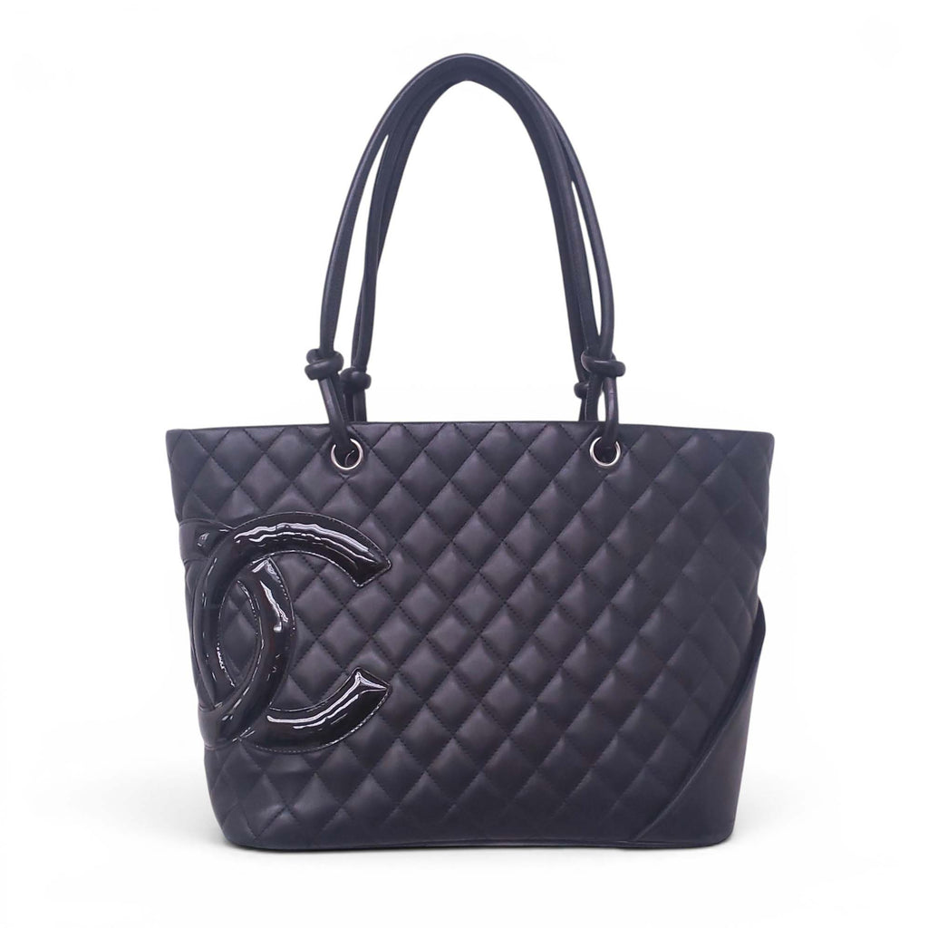 CHANEL BLACK LIGNE CAMBONE TOTE BAG