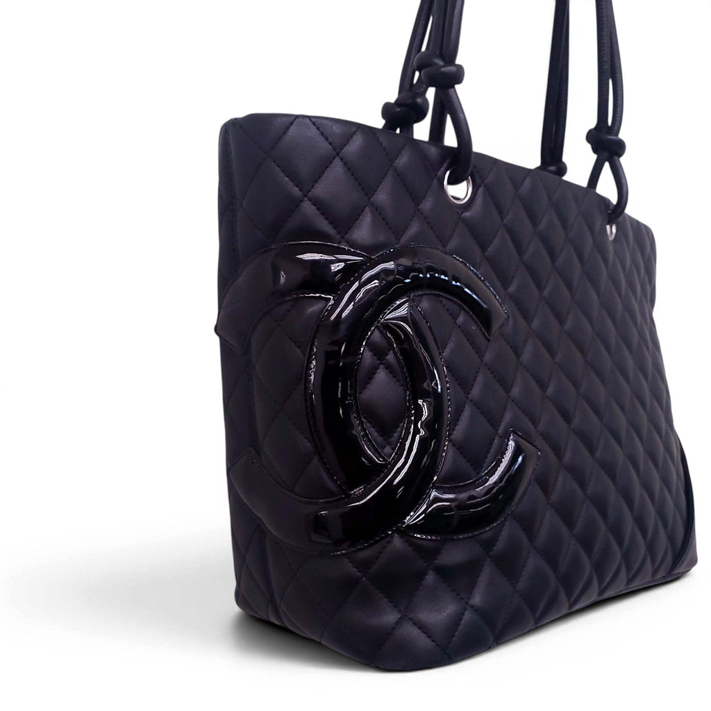 CHANEL BLACK LIGNE CAMBONE TOTE BAG