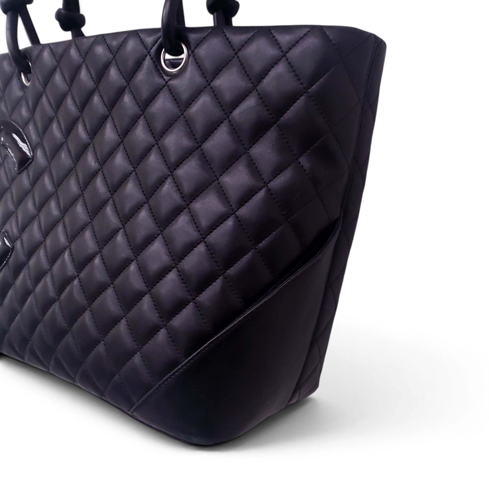 CHANEL BLACK LIGNE CAMBONE TOTE BAG