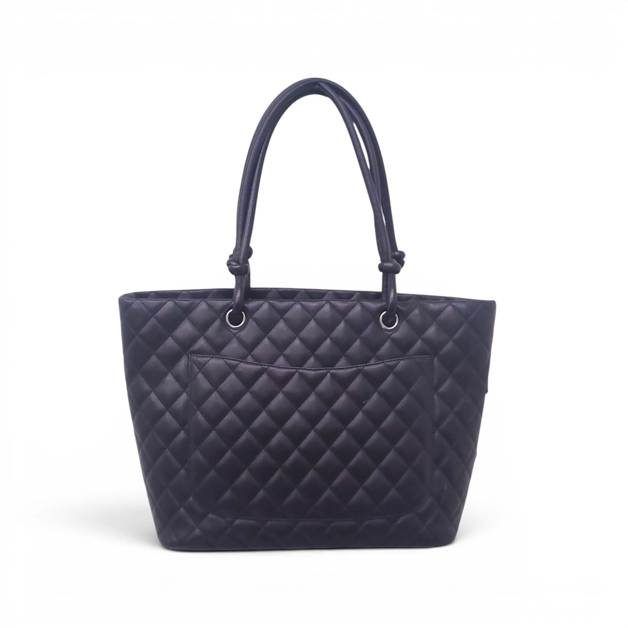 CHANEL BLACK LIGNE CAMBONE TOTE BAG
