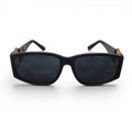 CHANEL BLACK SQUARE SUNGLASSES WITH CRYSTAL LOGO
