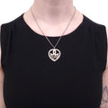CHANEL CC HEART PEARL AND CRYSTAL GOLD TONE NECKLACE