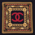 CHANEL CHAIN PRINT SCARF WITH CC LOGO