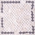CHANEL CREAM CAMÉLIA LOGO SILK SCARF