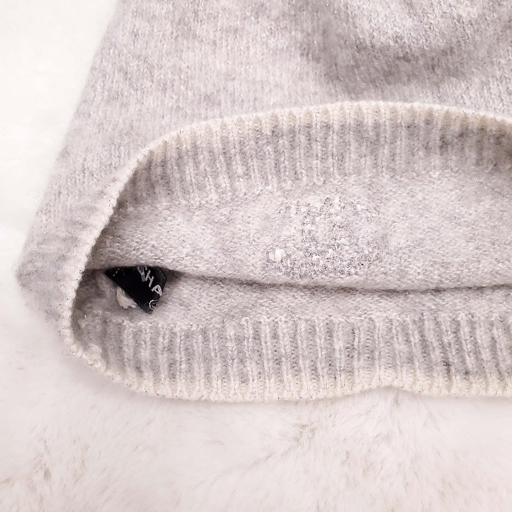 CHANEL GREY CASHMERE LOGO HAT