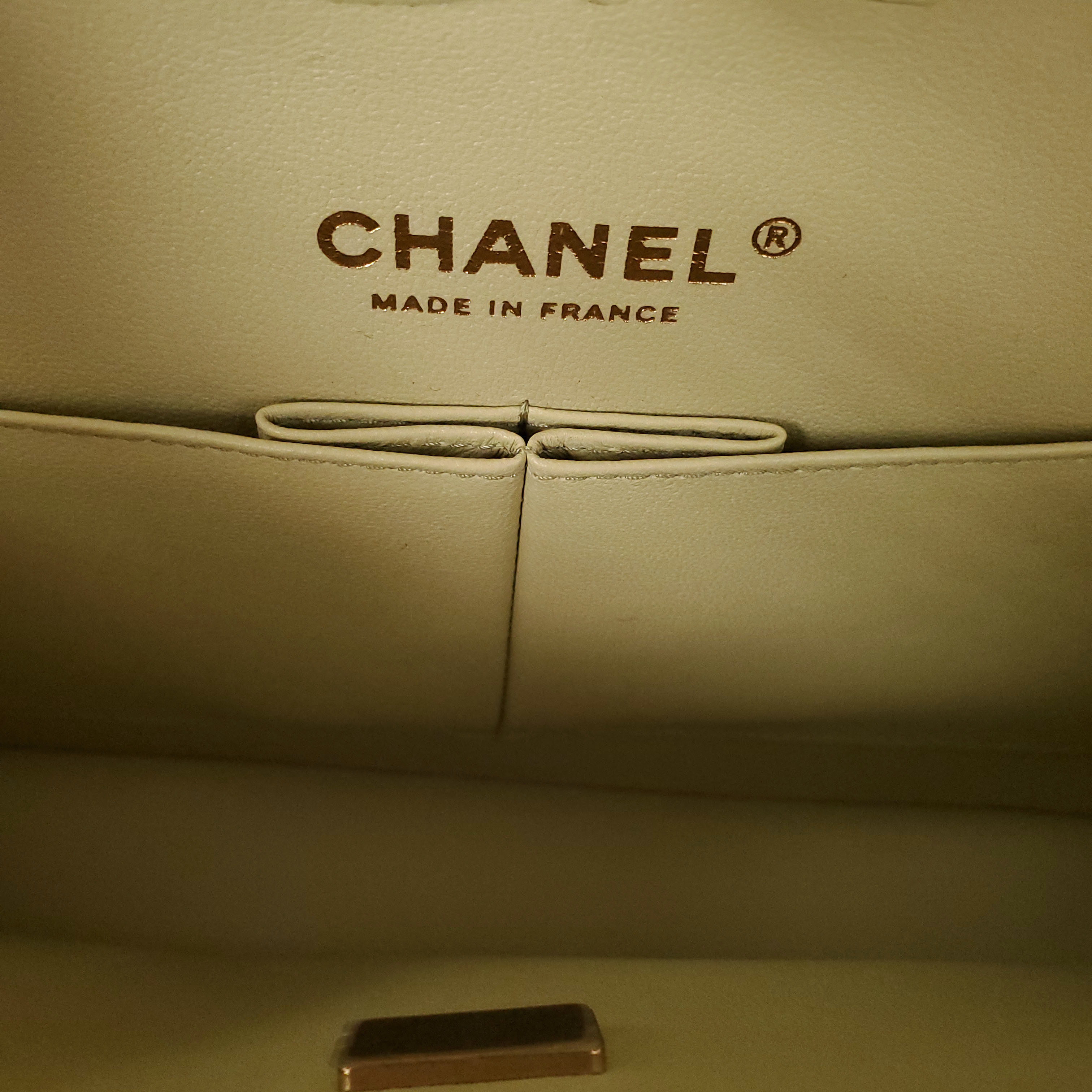 CHANEL LIME GREEN LAMBSKIN CLASSIC MEDUIM DOUBLE FLAP BAG