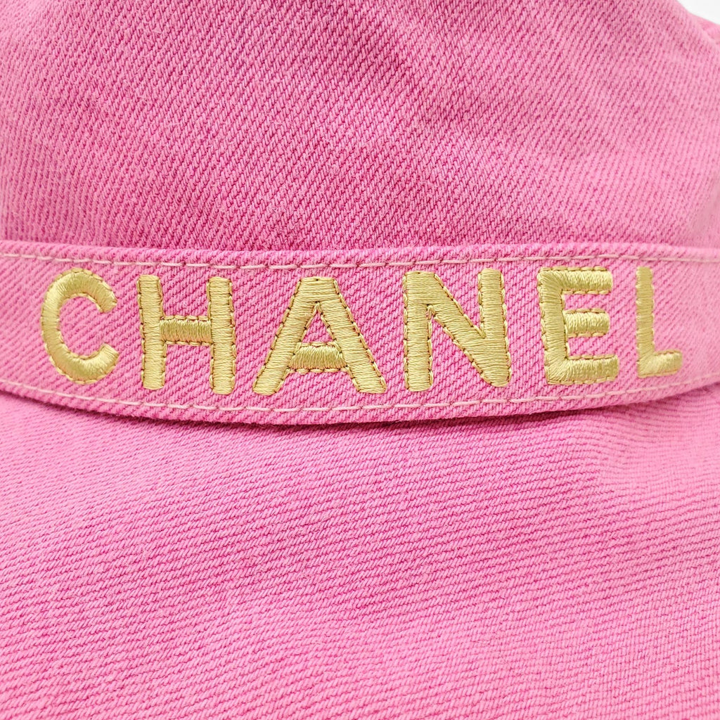 CHANEL PINK BUCKET HAT - SIZE M