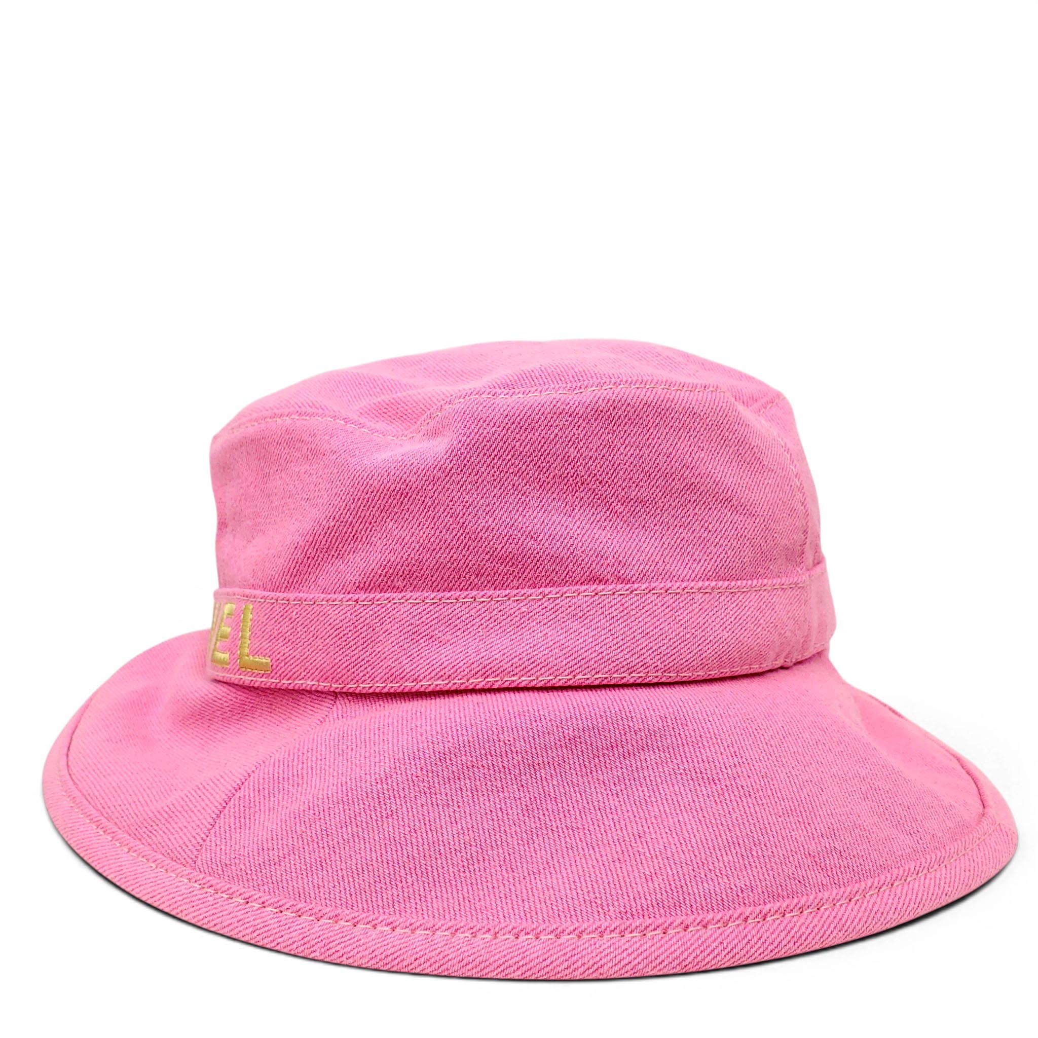 CHANEL PINK BUCKET HAT - SIZE M