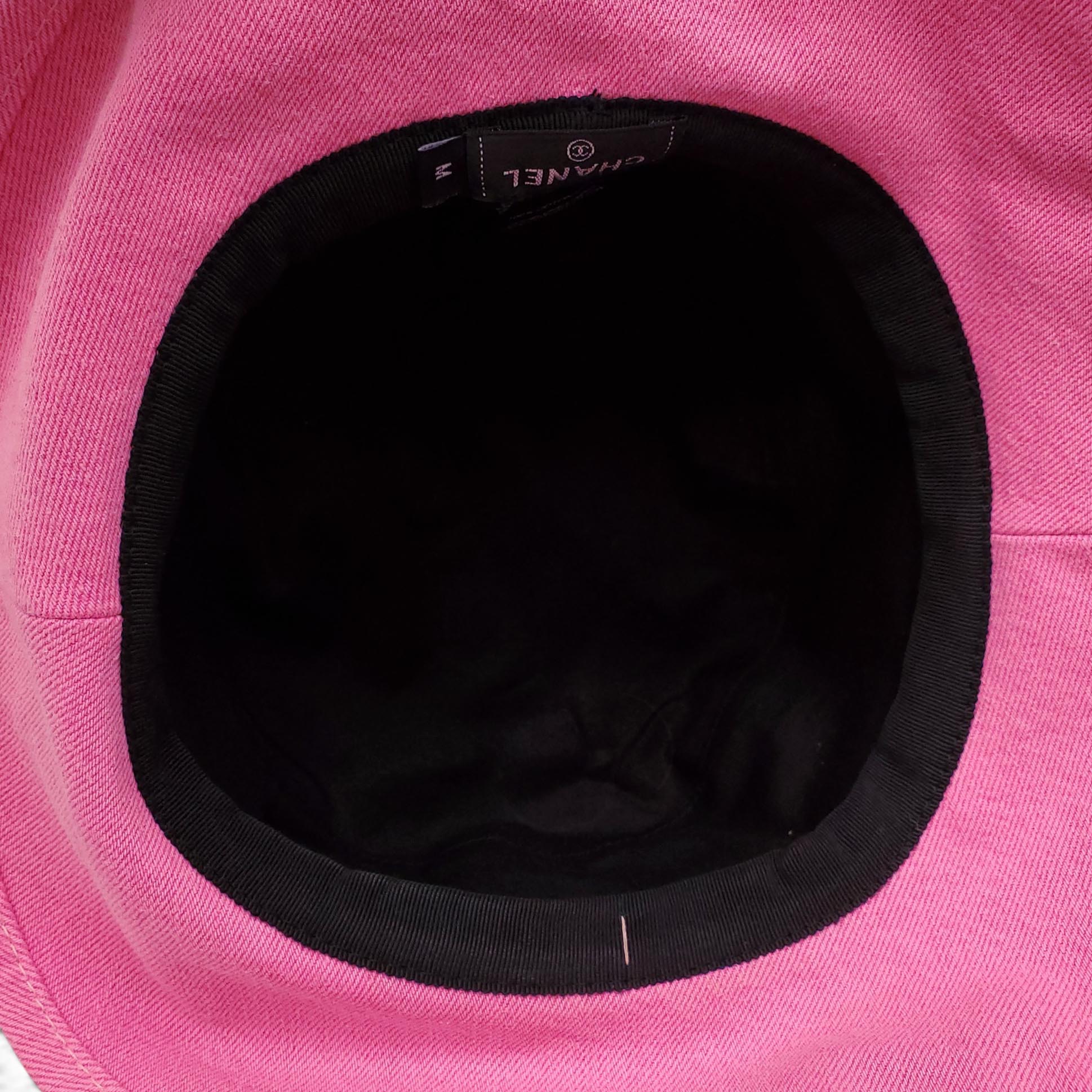 CHANEL PINK BUCKET HAT - SIZE M