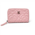 CHANEL PINK CAMÉLIA ZIP-AROUND WALLET