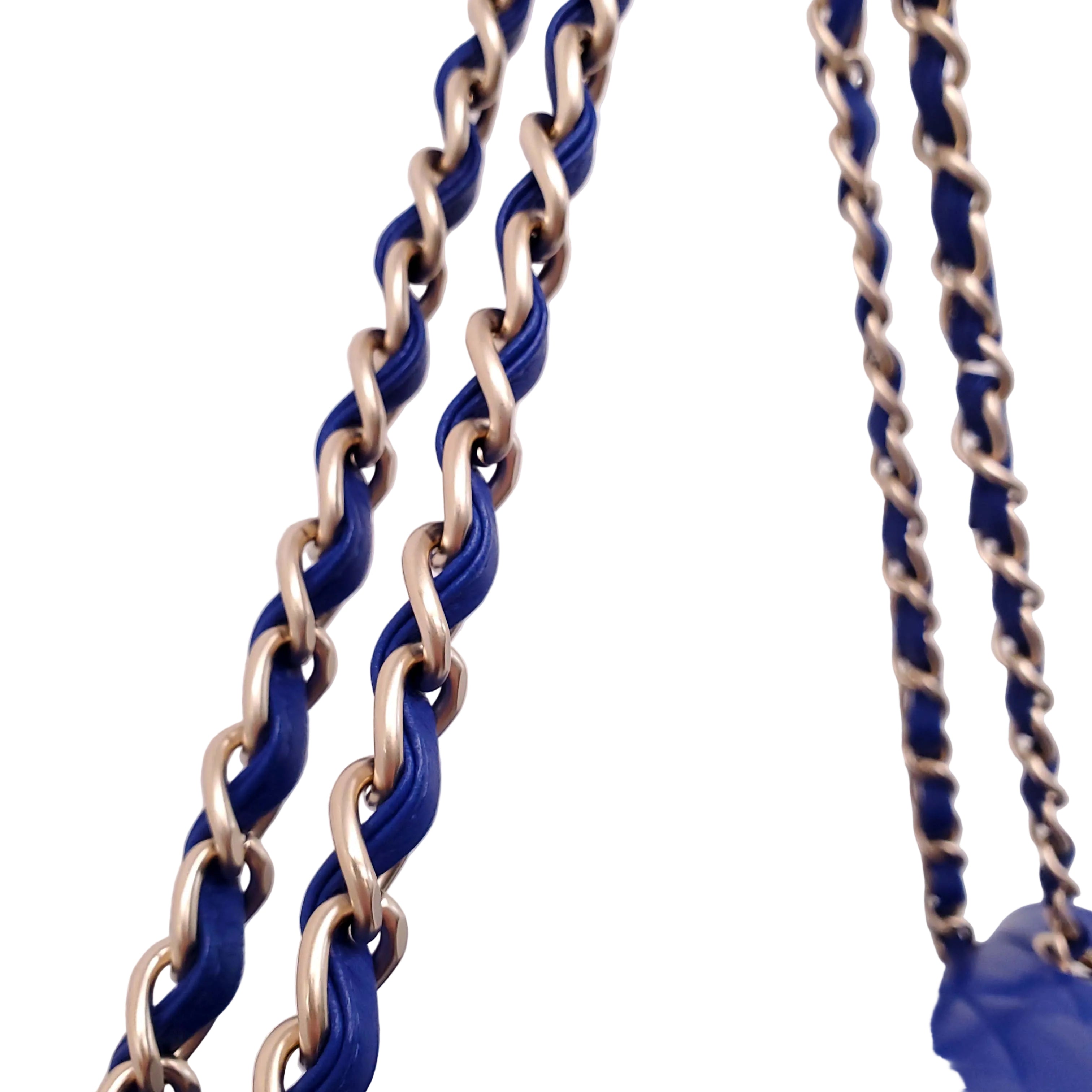 CHANEL ROYAL BLUE JUMBO QUILTED LAMBSKIN DOUBLE FLAP BAG