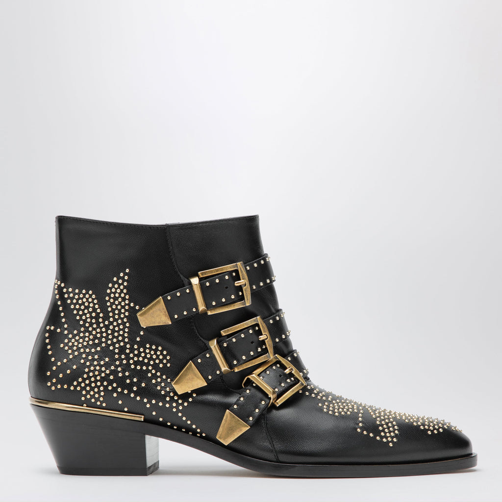Chloe Susanna Ankle Boots In Black With Studs Women