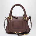 Chloe Small Brown Marcie Handbag In Leather Women