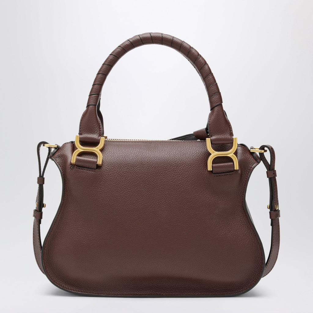 Chloe Small Brown Marcie Handbag In Leather Women