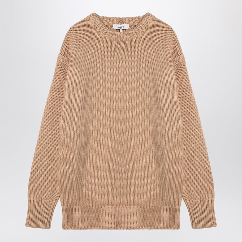 Chloe Nude Cashmere And Cotton Oversize Jumper Women