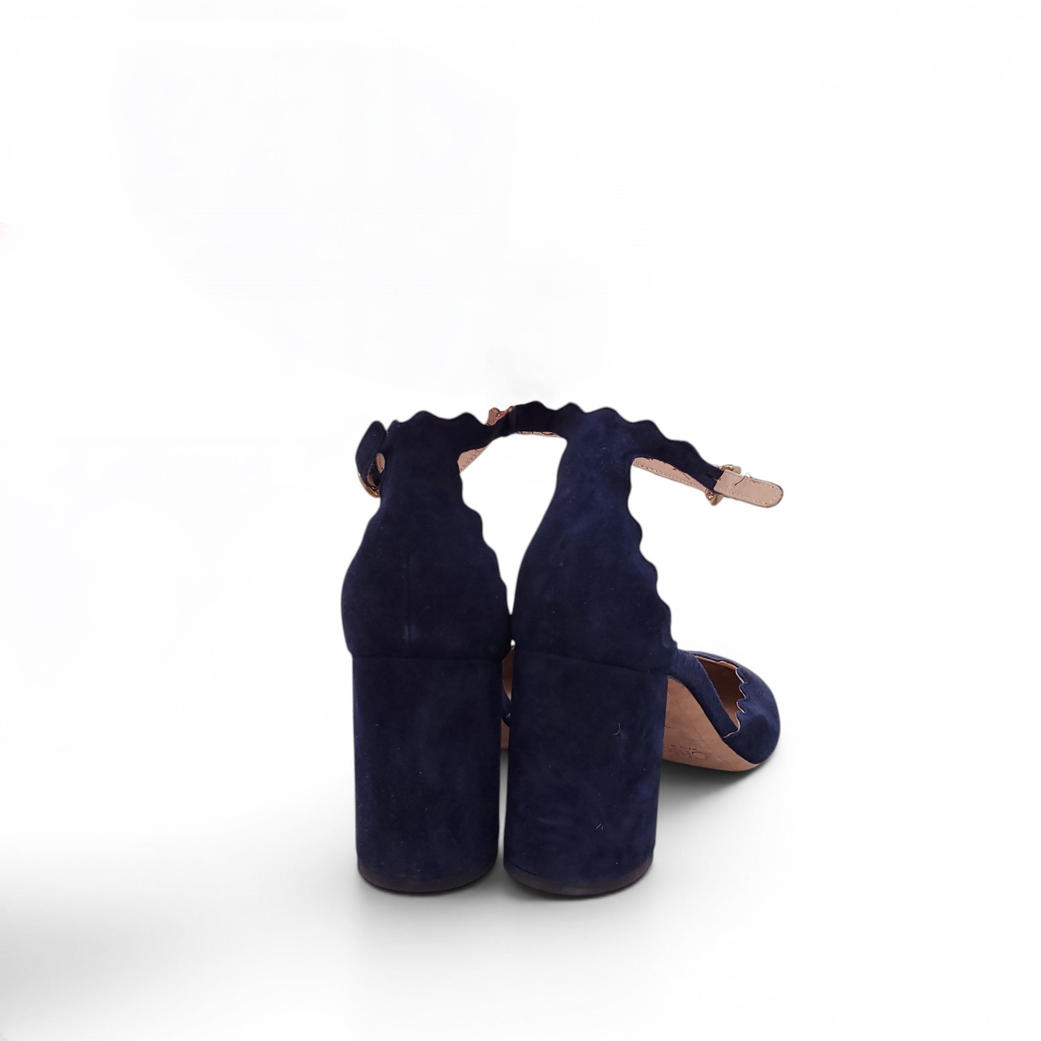 CHLOÉ BLUE SUEDE HEELS - SIZE 39