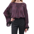 CHLOÉ CHERRY PRINT PLEATED BLOUSE - SIZE 38