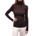 CHLOÉ CHOCOLATE BROWN TURTLENECK SWEATER - SIZE XS