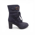 CHLOÉ GREY BOOTS WITH LOGO BUCKLE DETAIL - SIZE 40