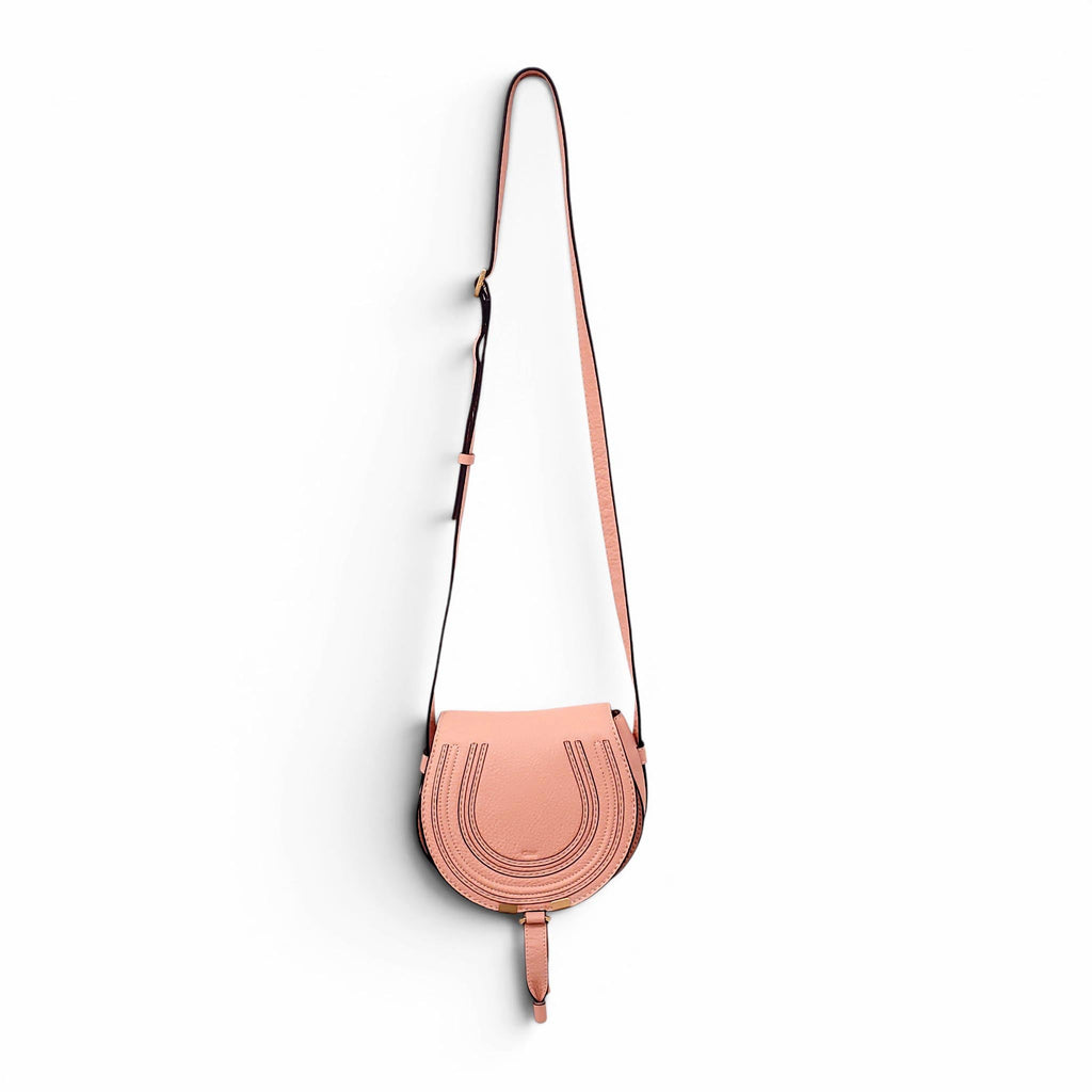 CHLOÉ PEACH SMALL MARCIE CROSSBODY BAG