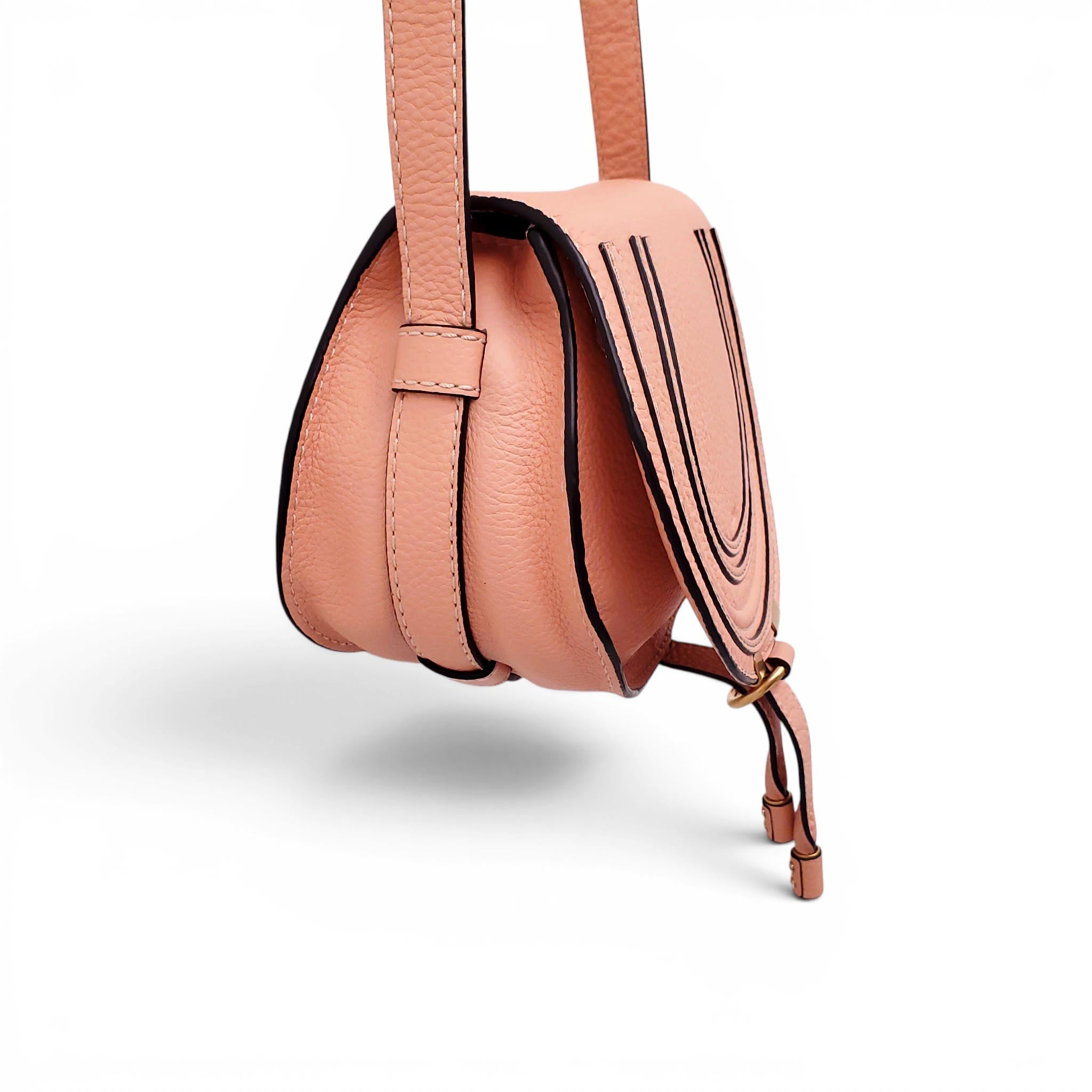 CHLOÉ PEACH SMALL MARCIE CROSSBODY BAG