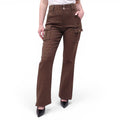 CHLOÉ PLAID CARGO FLARE TROUSERS - SIZE 38