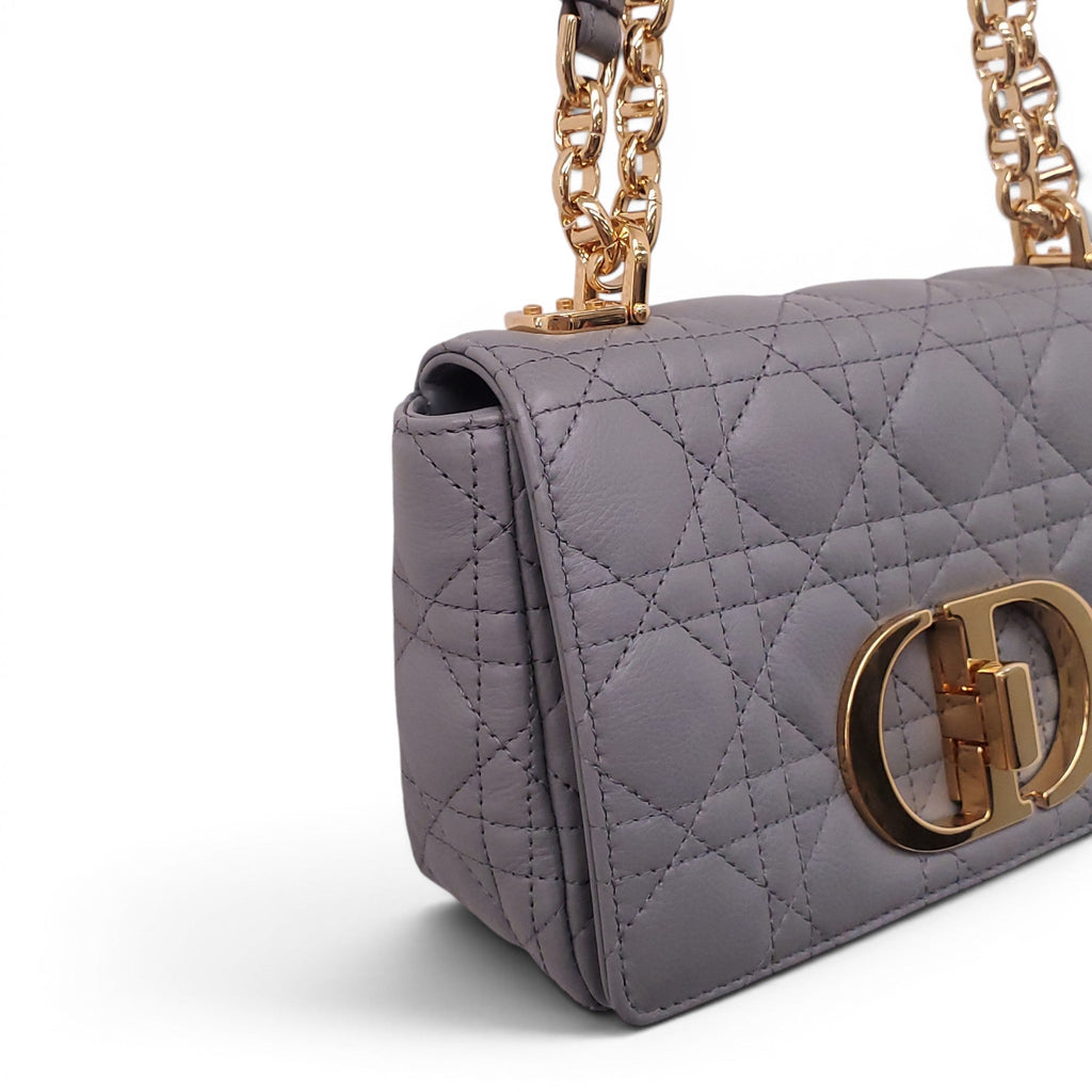 CHRISTIAN DIOR 2021 GREY MEDIUM DIOR CARO BAG